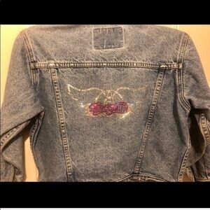 One of a Kind custom Gap Swarovski Aerosmith Vintage denim jacket